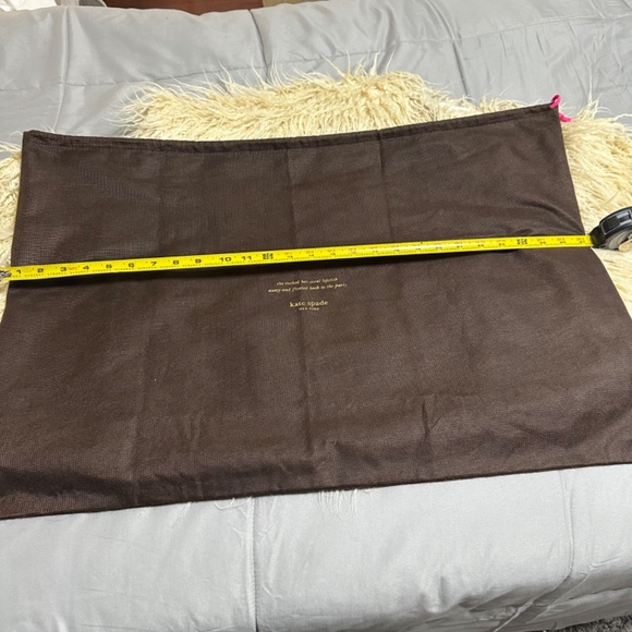 Kate Spade New York XL Drawstring Dust Bag Brown Pink Size 19" X 27" - Picture 6 of 7
